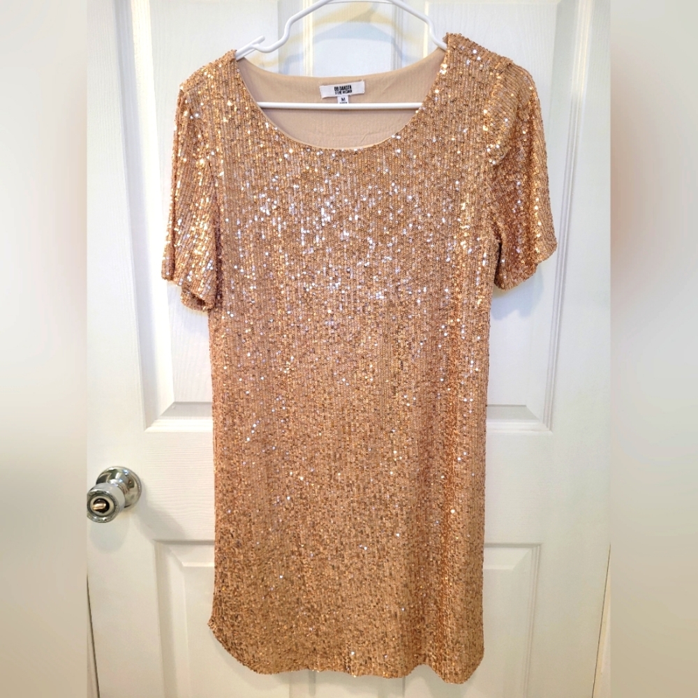 Gold sequin BB Dakota dress in M - Eras Tour